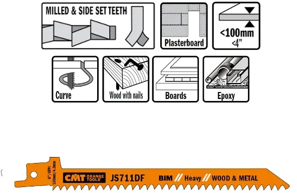 Bajonettsågblad 150mm BIM Heavy