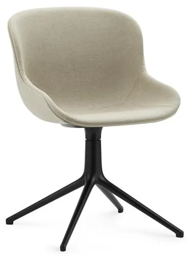 Normann Copenhagen Hyg Snurrstol Klädd Svart Aluminium/Main Line Flax MLF20