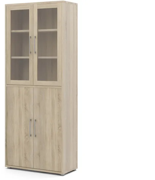 TVILUM Prima vitrinskåp - ekstruktur trä m. 2 glasdörrar