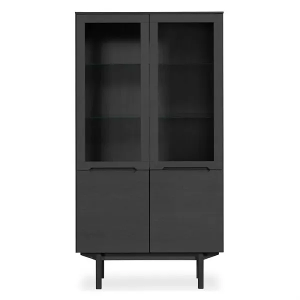 Skovby SM307 vitrinskåp - lackerad svart ek