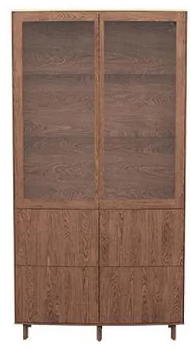 Skovby SM410 vitrinskåp - Lackad valnöt